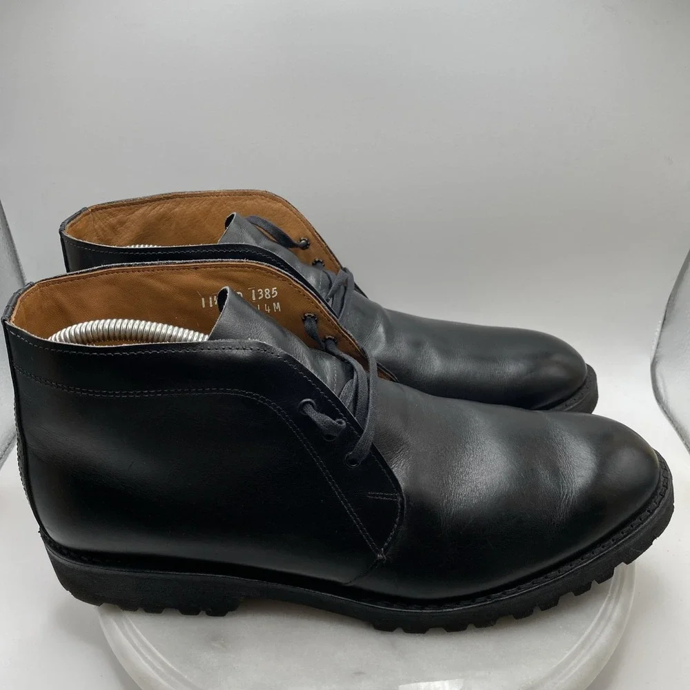 Allen‎ Edmonds Stanford Men's Black Leather Ankle Chukka Boots Sz 11.5 D Tate